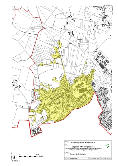 Sanierungsgebiet "Platjenwerbe" - Abgrenzung Geltungsbereicht&nbsp;&copy;&nbsp;Gemeinde Ritterhude